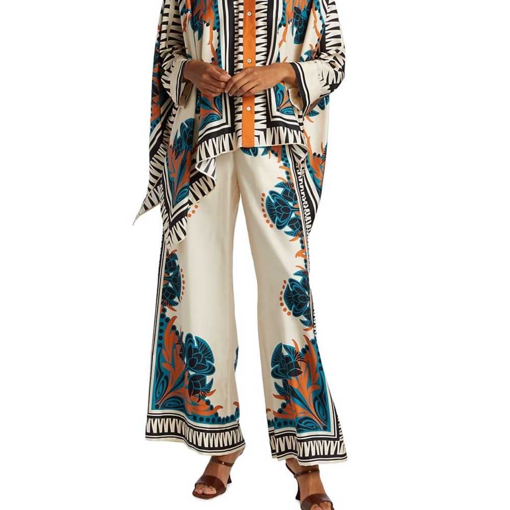 LA DoubleJ Palazzo Pants. Silk/Size-M/4/6